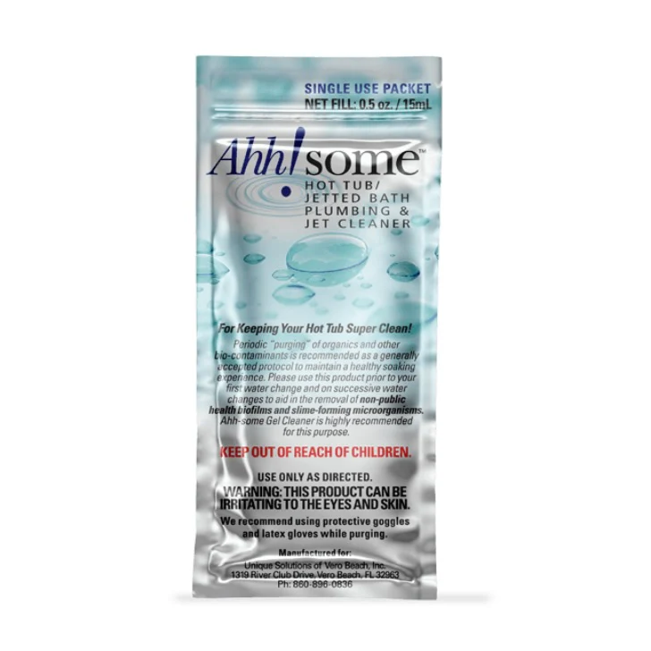 Ahh-Some hot tub line flush packet